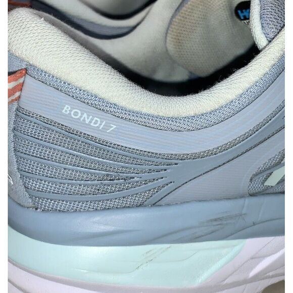 Hoka One One Bondi 7 Womens Size 8 Light Blue Running Shoes Sneaker 1110519 - Picture 15 of 15